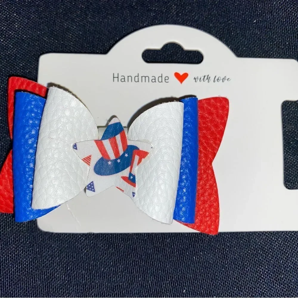 ⭐️5/$10⭐️ Hand Crafted 4th Of July Hair Bow